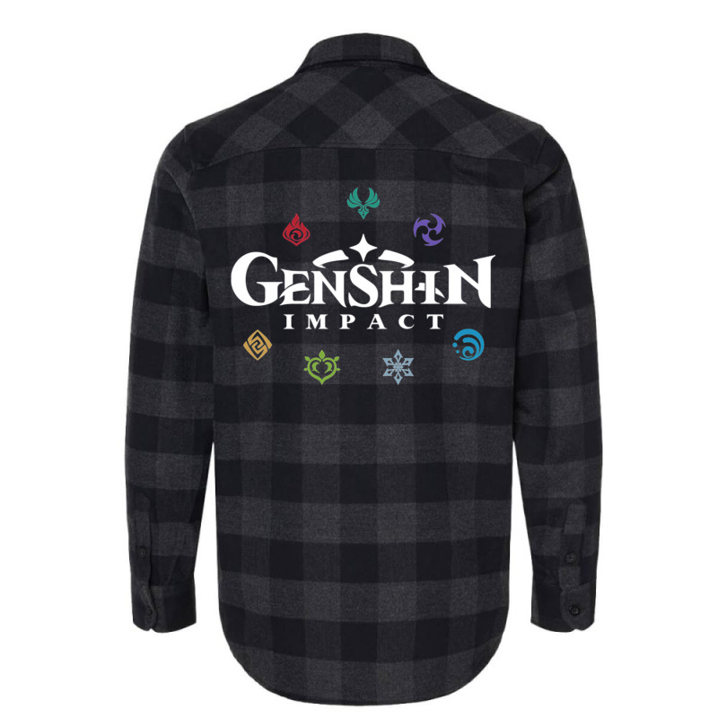 Genshin Impact Elements (colours) Flannel Shirt | Artistshot