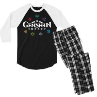 Genshin Impact Elements (colours) Men's 3/4 Sleeve Pajama Set | Artistshot