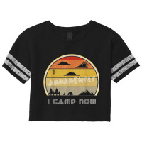 Retro Gift New Camper 1st Time Camping Apparently I Camp Now Scorecard Crop Tee | Artistshot