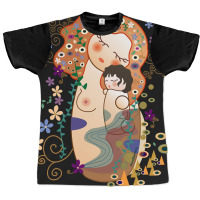 Trending Kokeshis Mother And Child Of Klimt Graphic T-shirt | Artistshot