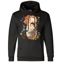 Trending Kokeshis Mother And Child Of Klimt Champion Hoodie | Artistshot