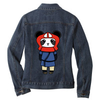 Ashitaka Panda Ladies Denim Jacket | Artistshot