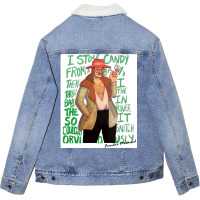 Frankie Mermaid Velocipastor Unisex Sherpa-lined Denim Jacket | Artistshot