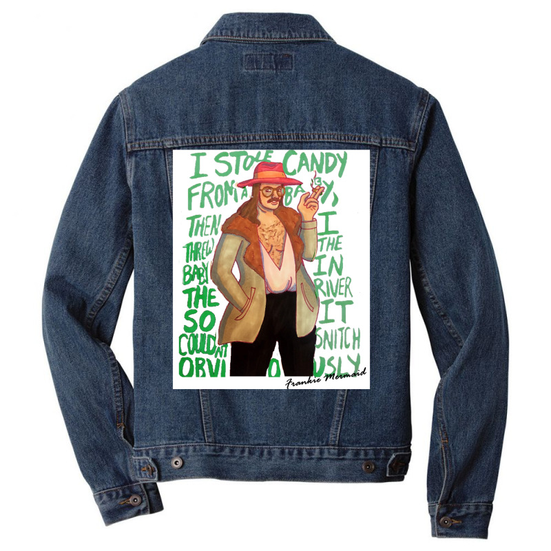 Frankie Mermaid Velocipastor Men Denim Jacket by jepaceylqnb | Artistshot