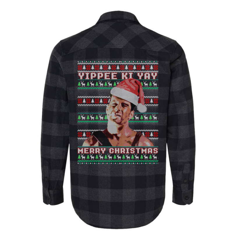 Yippe Ki Yay Funny Ugly Sweater Christmas   Ylp Flannel Shirt | Artistshot