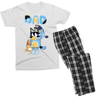 Dad Playing Son And Daughter Art Men's T-shirt Pajama Set | Artistshot