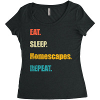 Eat Sleep Homescapes Repeat Women's Triblend Scoop T-shirt | Artistshot