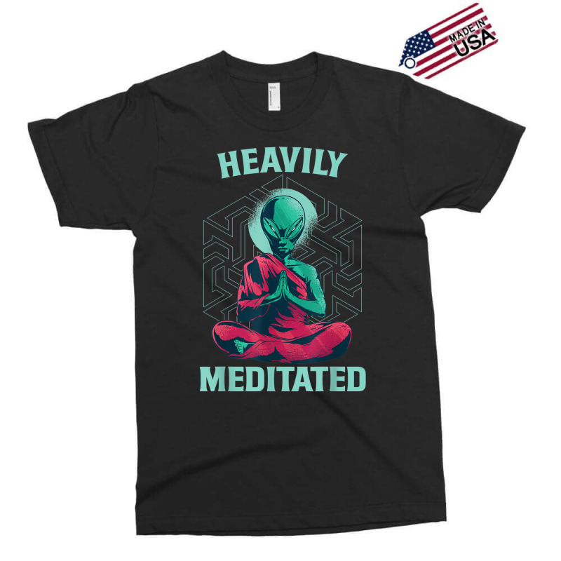 Heavily Meditated Alien Monk Funny Yoga Meditation Exclusive T-shirt by DAGUILERA | Artistshot