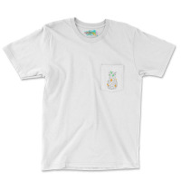 Pineapple Line Art Pocket T-shirt | Artistshot