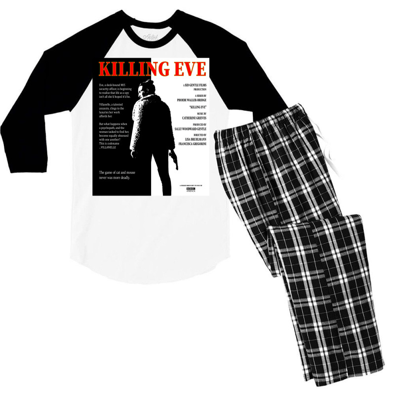 Killing Eve Movie Poster Men's 3/4 Sleeve Pajama Set by jepaceylqnb | Artistshot