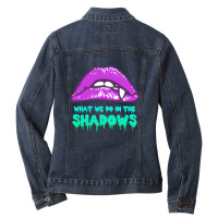 Limited Edition What We Do In The Shadows Vamp Lips Ladies Denim Jacket | Artistshot