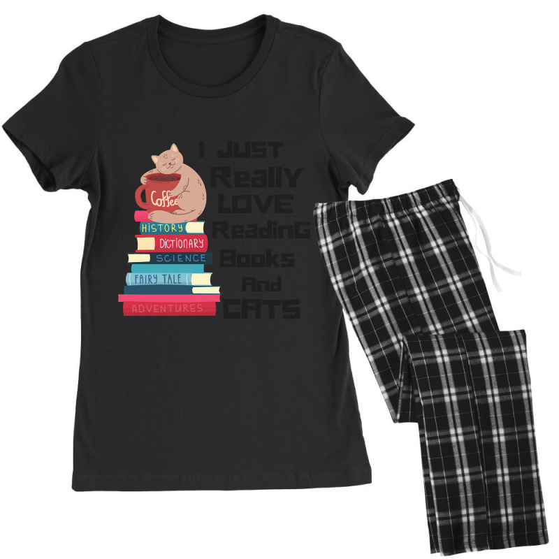 Hot Trend I Just Really Love Reading Books And Cats Women's Pajamas Set | Artistshot