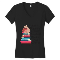 Hot Trend I Just Really Love Reading Books And Cats Women's V-neck T-shirt | Artistshot