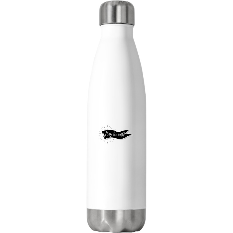 Pray For World  For Light Stainless Steel Water Bottle | Artistshot