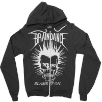 Braindance Blame It On Zipper Hoodie | Artistshot