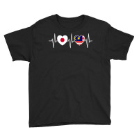 Japan And Malaysia Malaysian Flag Flags T Shirt Youth Tee | Artistshot