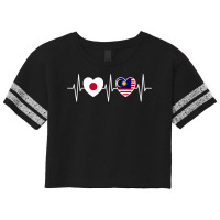 Japan And Malaysia Malaysian Flag Flags T Shirt Scorecard Crop Tee | Artistshot