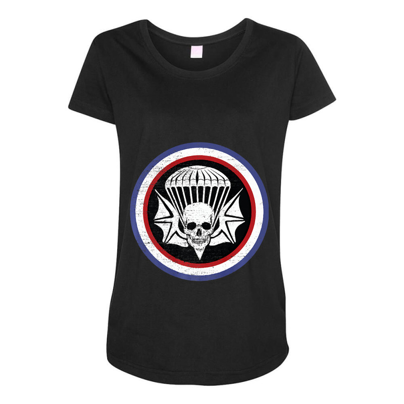 Parachute Skull Bat Infantry Airborne Regiment Patch Premium Maternity Scoop Neck T-shirt by JohnNichols89123 | Artistshot