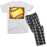 Sports Softball Background Men's T-shirt Pajama Set | Artistshot