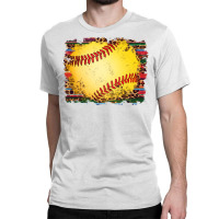 Sports Softball Background Classic T-shirt | Artistshot