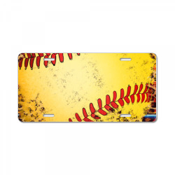 sports softball background License Plate | Artistshot