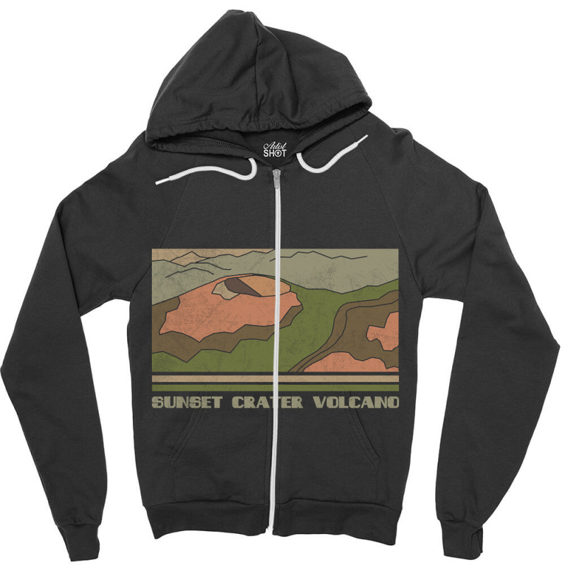 Limited Edition Sunset Crater Volcano National Monument Nature Lover V Zipper Hoodie by poppyallen | Artistshot