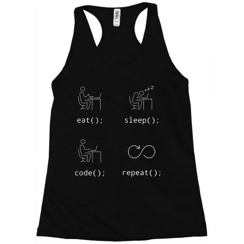 Limited Edition Eat Sleep Code Repeat Five Racerback Tank by Jerhogen528 | Artistshot