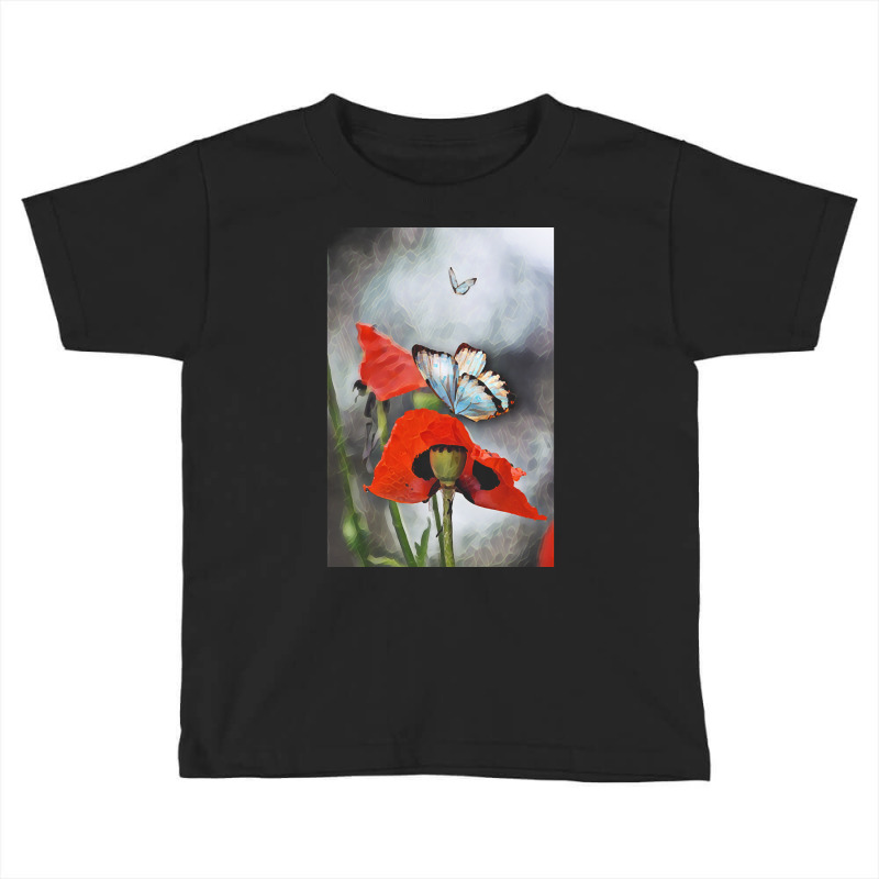 Poppies And Butterflies T  Shirt Poppies And Butterflies T  Shirt Toddler T-shirt | Artistshot