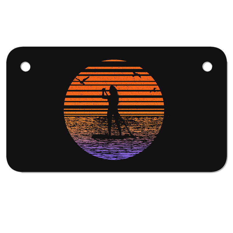 Hot Trend Sup Stand Up Paddle Boarding Stand Up Paddle Paddle And Boar Motorcycle License Plate | Artistshot