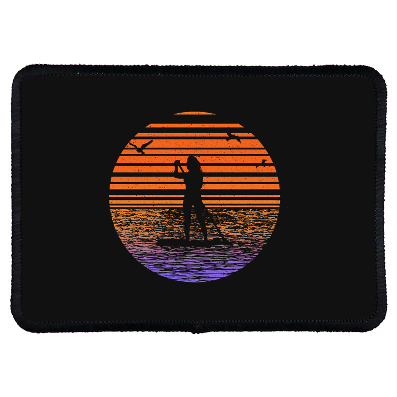 Hot Trend Sup Stand Up Paddle Boarding Stand Up Paddle Paddle And Boar Rectangle Patch | Artistshot