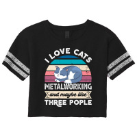 Hot Trend I Love Cats Metalworking And Like Three People Scorecard Crop Tee | Artistshot