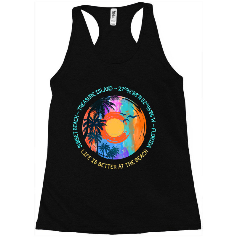 Hot Trend Sunset Beach, Treasure Island, Pinellas County, Florida Racerback Tank by Jankonen637 | Artistshot