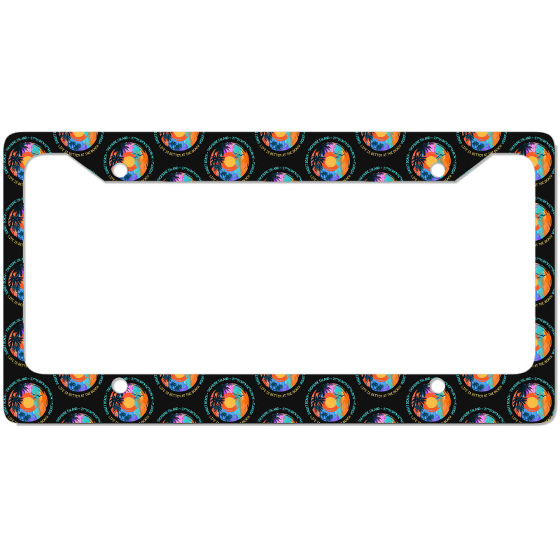 Hot Trend Sunset Beach, Treasure Island, Pinellas County, Florida License Plate Frame | Artistshot