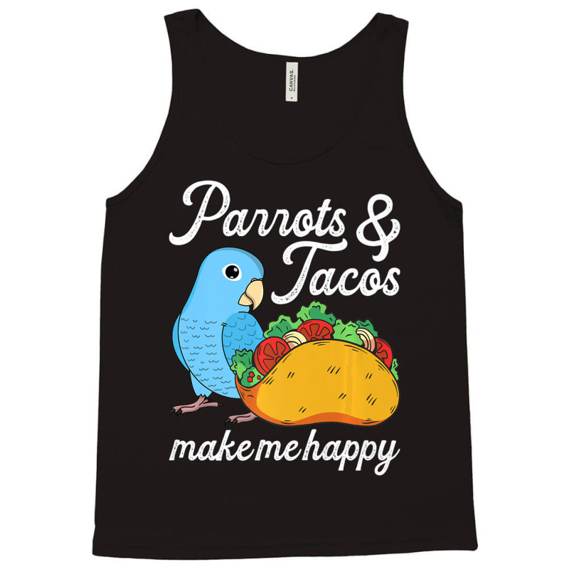 Parrots & Tacos I Kawaii Food I Blue Parrotlet Tank Top by namnguyen | Artistshot