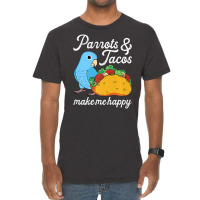 Parrots & Tacos I Kawaii Food I Blue Parrotlet Vintage T-shirt | Artistshot