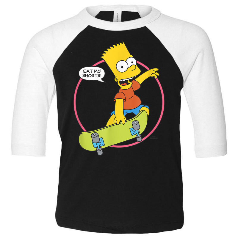 The Simpsons Bart Simpson Eat My Shorts T Shirt Toddler 3/4 Sleeve Tee by mauthe | Artistshot