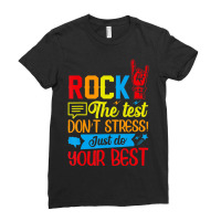 Trending Rock The Test Don't Stress Just Do Your Best Ladies Fitted T-shirt | Artistshot