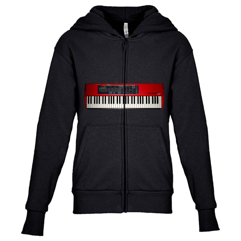 Trending Electric Piano Geek Youth Zipper Hoodie | Artistshot