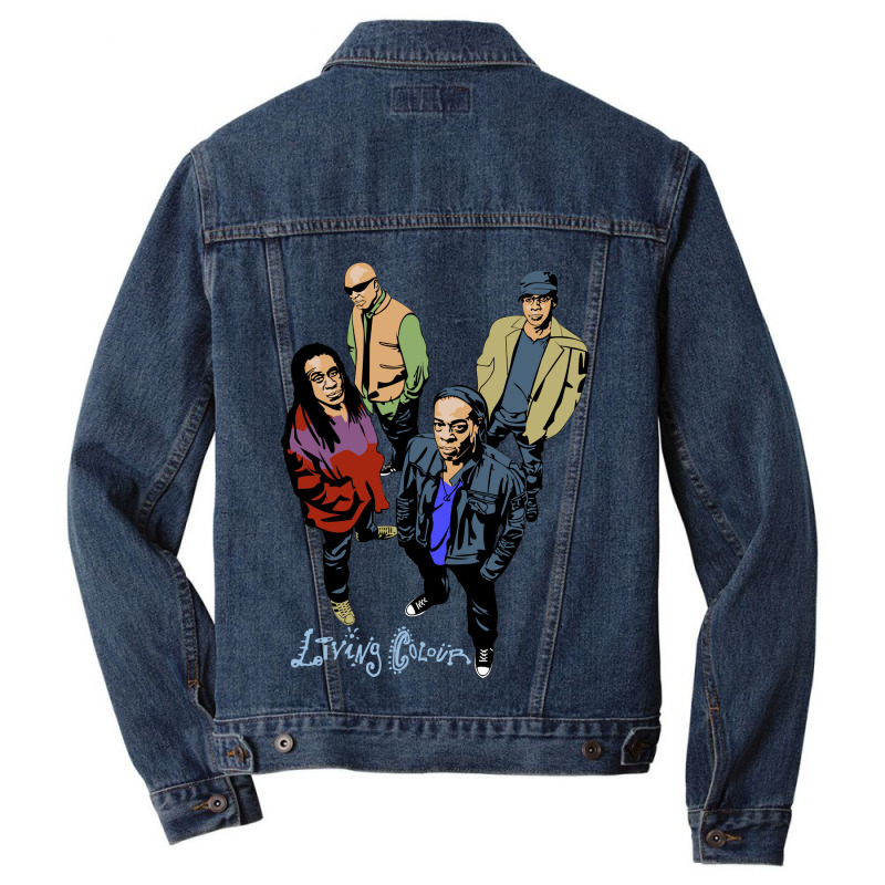 Cool Vector Living Color New Graphic Design Men Denim Jacket | Artistshot