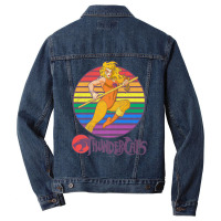 Thundercats Cheetara Rainbow Sunset Poster Premium T Shirt Men Denim Jacket | Artistshot