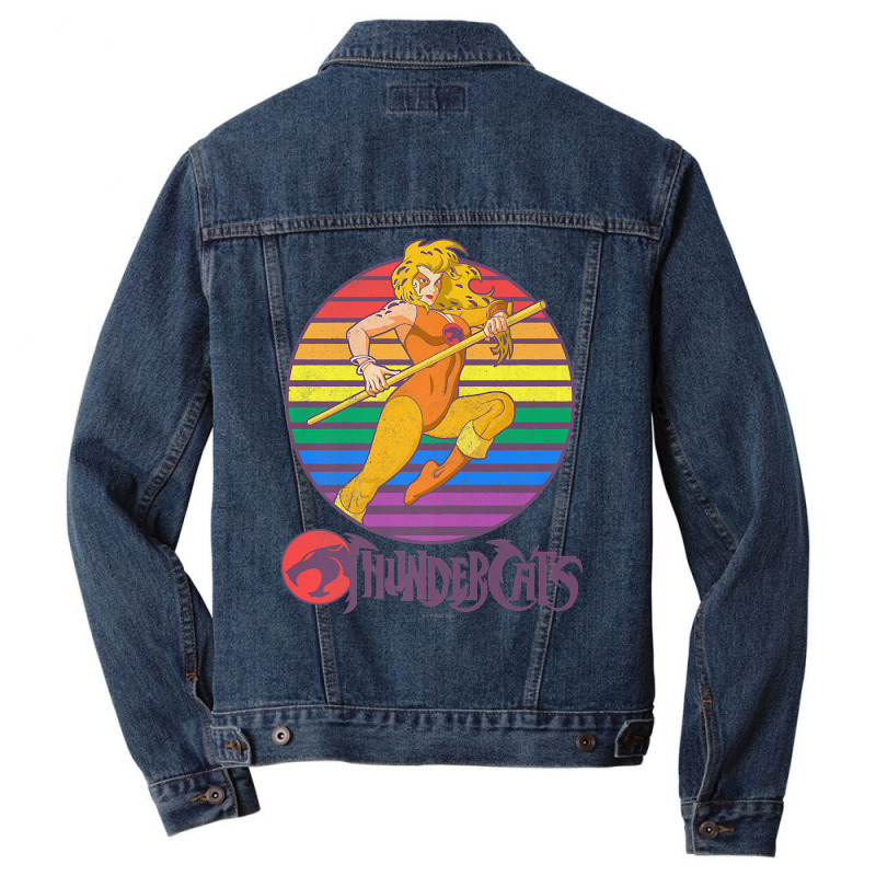 Thundercats Cheetara Rainbow Sunset Poster Premium T Shirt Men Denim Jacket by javauxswar | Artistshot