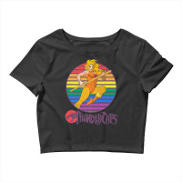 Thundercats Cheetara Rainbow Sunset Poster Premium T Shirt Crop Top | Artistshot