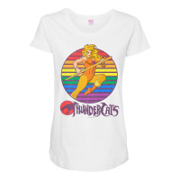 Thundercats Cheetara Rainbow Sunset Poster Premium T Shirt Maternity Scoop Neck T-shirt | Artistshot