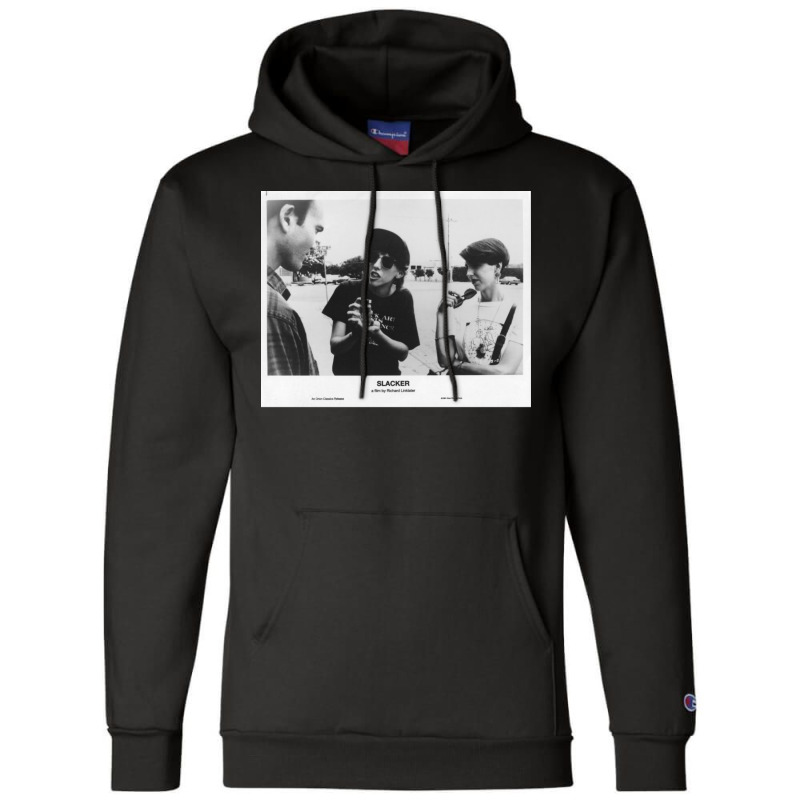 Slacker Champion Hoodie by apolitery | Artistshot