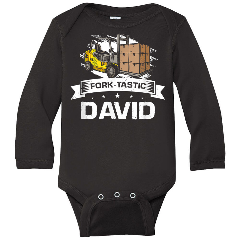 Mens Fork Stacker Operator Design For Forklift Driverfor David T Shirt Long Sleeve Baby Bodysuit by pearleql2katnik | Artistshot