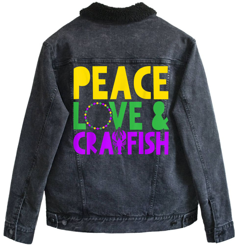 Mardi Gras Parade Crawfish Lover Crayfish Lobster T Shirt Unisex Sherpa-Lined Denim Jacket by casimircorjki0 | Artistshot