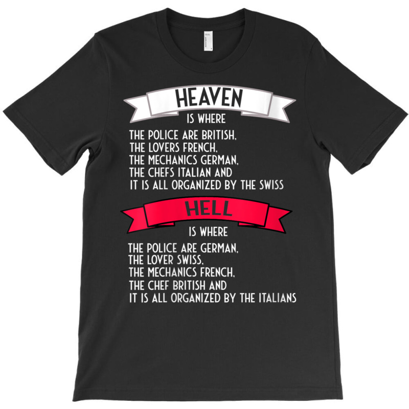 Womens Heaven Is Where The Police Are British Joke V-neck T-shirt | Artistshot