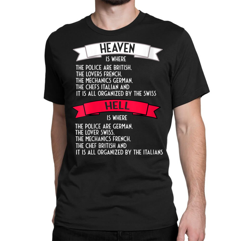 Womens Heaven Is Where The Police Are British Joke V-neck Classic T-shirt | Artistshot