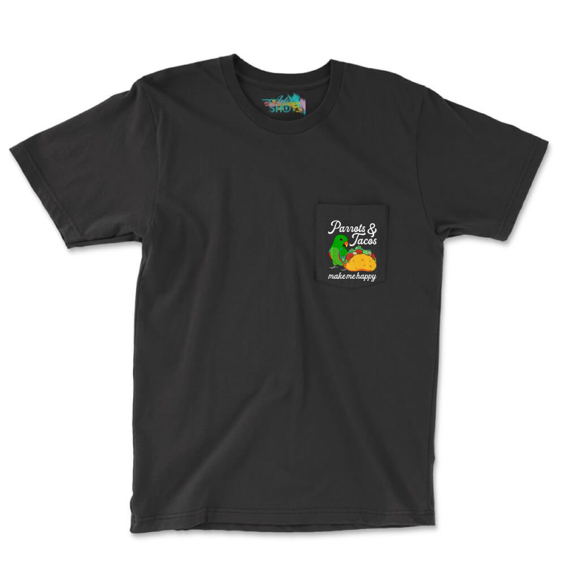 Parrots & Tacos I Kawaii Food I Male Eclectus Pocket T-Shirt by namnguyen | Artistshot