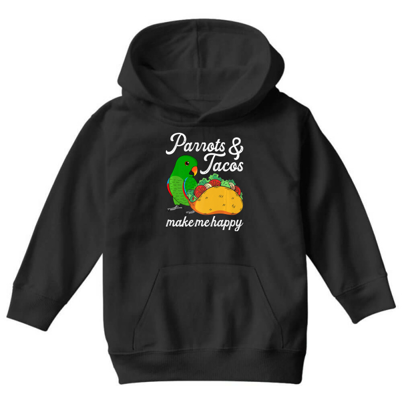 Parrots & Tacos I Kawaii Food I Male Eclectus Youth Hoodie by namnguyen | Artistshot